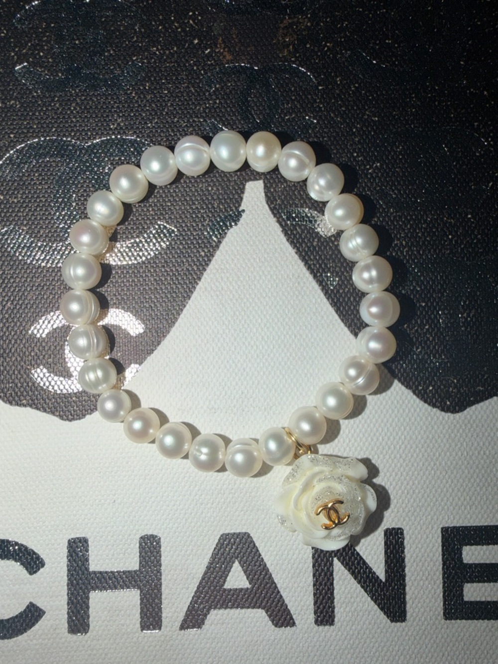 Stunning Upcycled CC Bracelet with Charm
